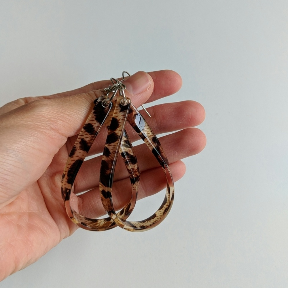 Leopard print earrings